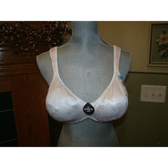NWT Bali 38DDD Live It Up Underwire Full Coverage Bra 3353 Ivory #92269 - Picture 2 of 3